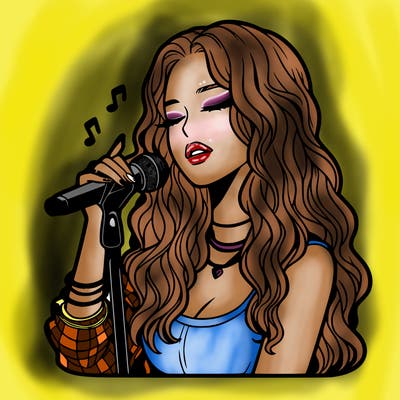 realistic female singer