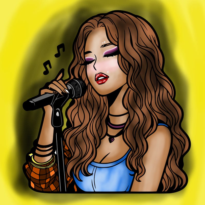 realistic female singer