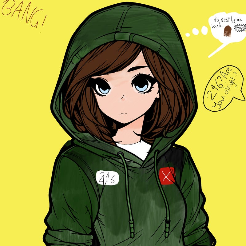 realistic girl with hoodie