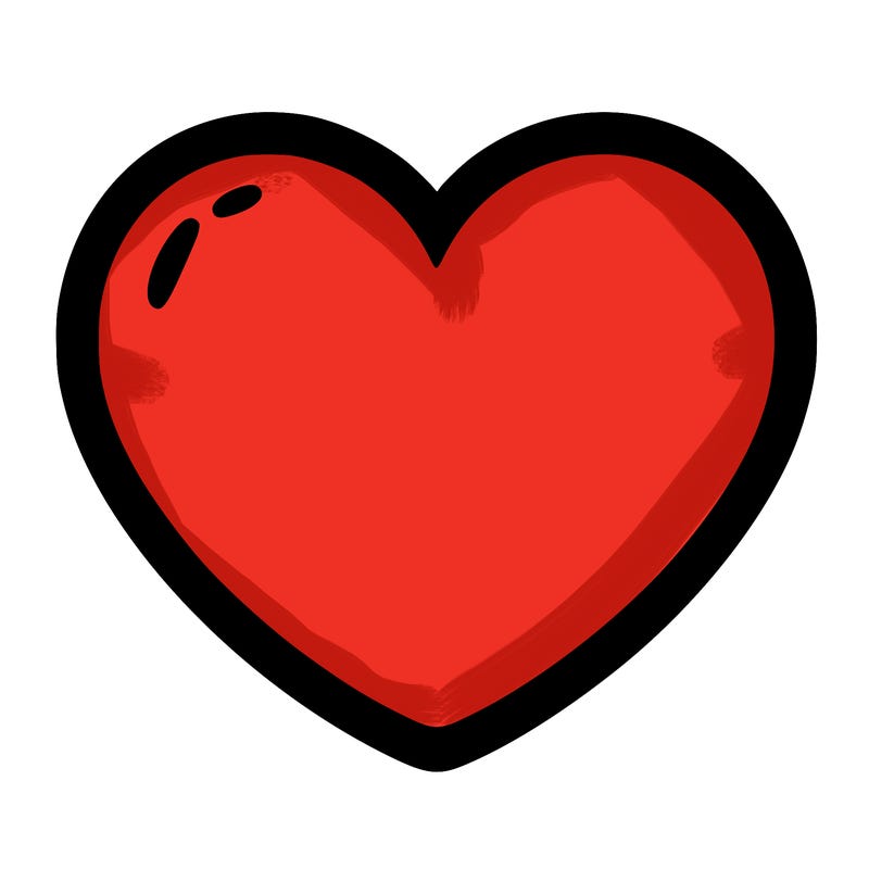 a blank heart