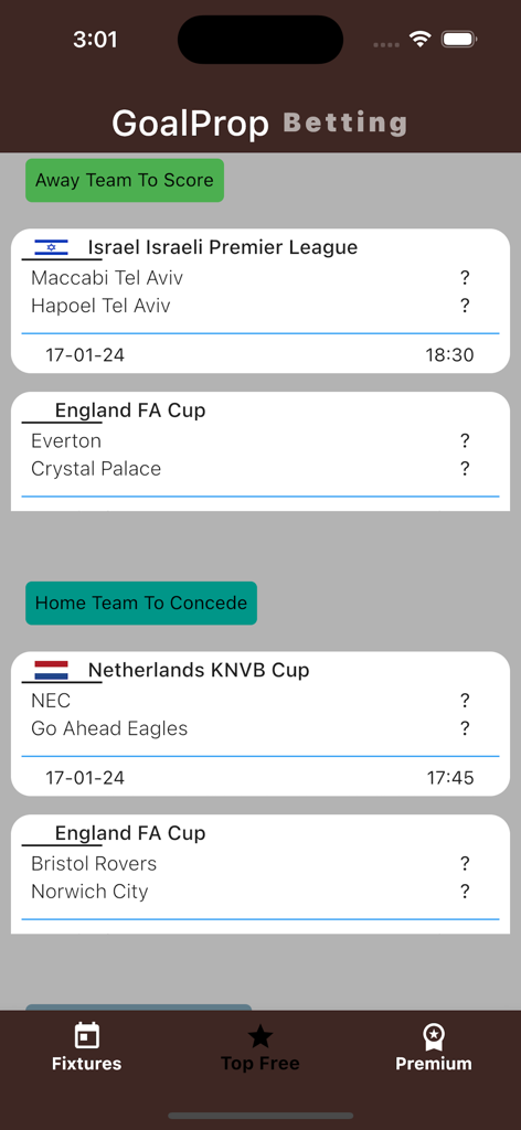 GoalProp - Team Over and Under - Sports App | MWM