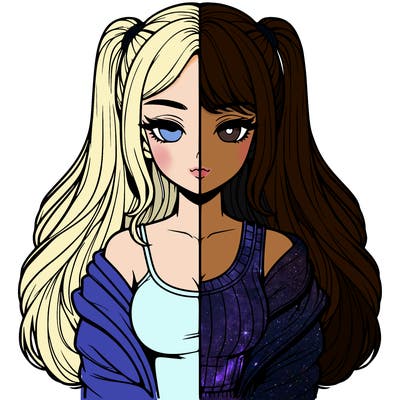 realistic girl split