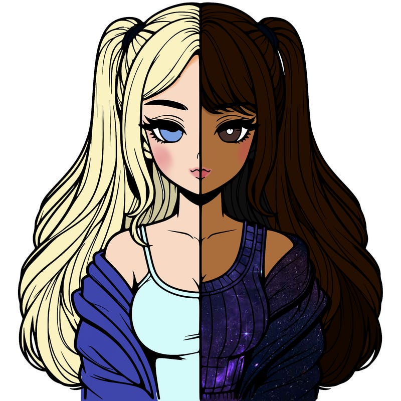 realistic girl split