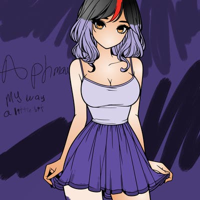 realistic girl in short dress