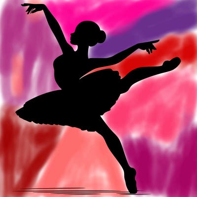 ballerina in a dramatic pose