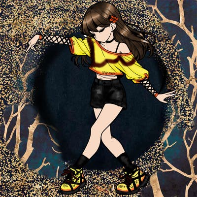 realistic girl danceing