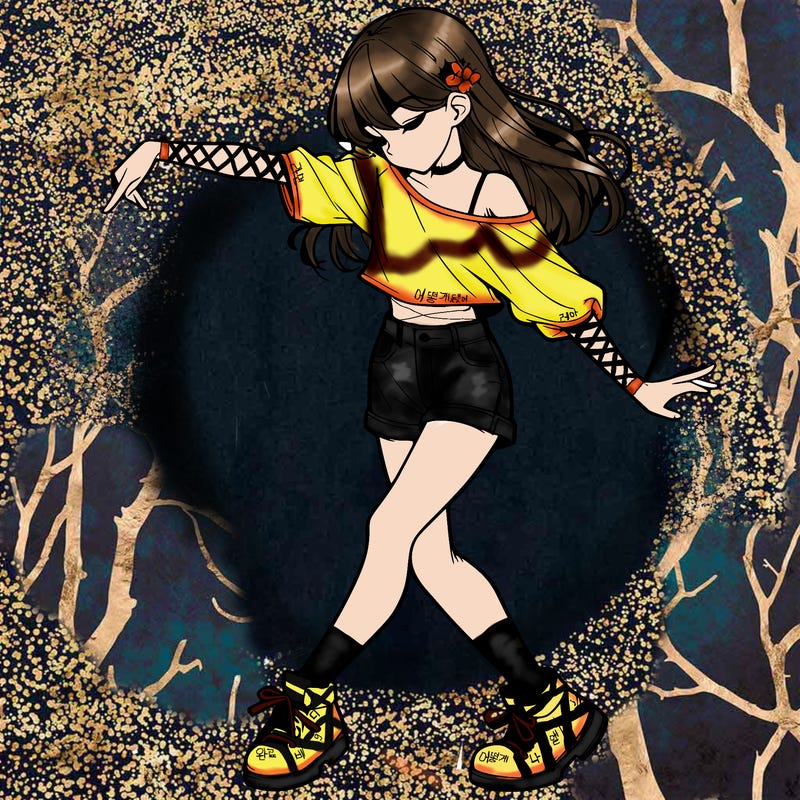 realistic girl danceing