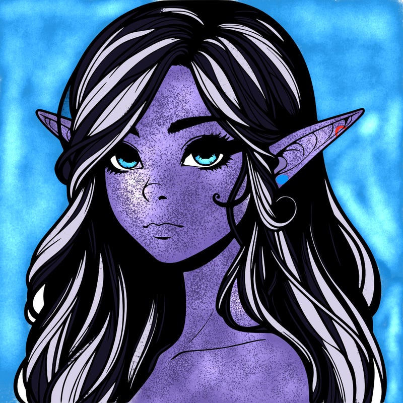 elf girl realistic dark fantasy