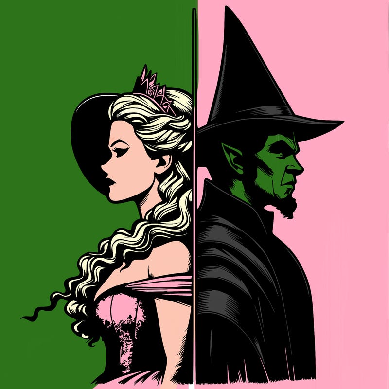 alphaba and glinda realistic split