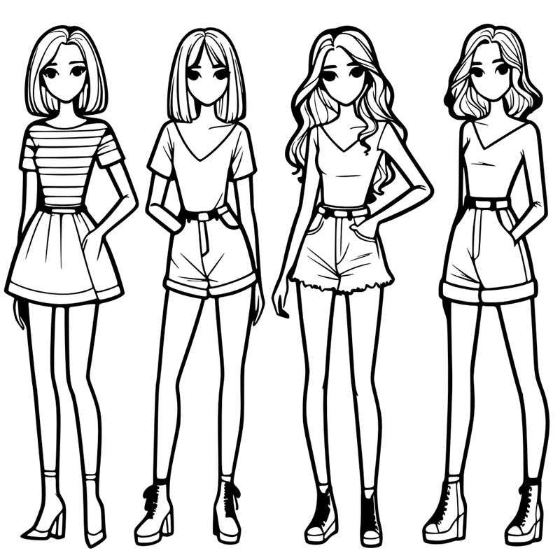 4 tall realistic girls