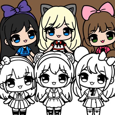 group of kawii girls