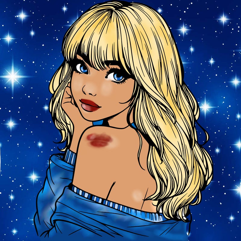 realistic girl with bangs looking over her shoulder