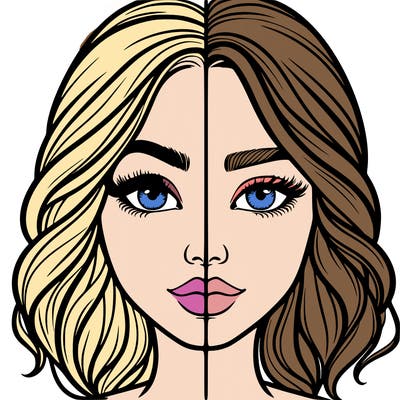 realistic girl split half