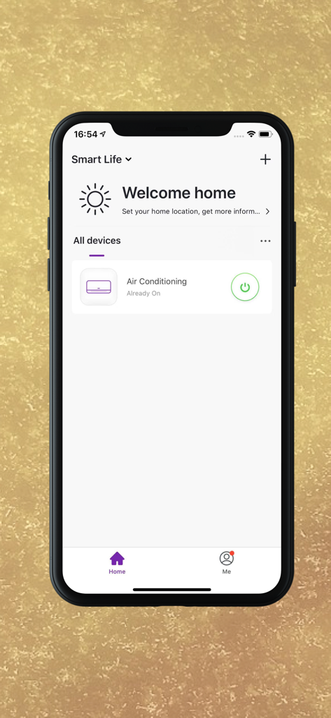SmartLife-SmartHome - SmartLife-SmartHome App-Dashboard mit Fernbedienung für Klimaanlage
