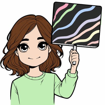 realistic girl holding up a sign