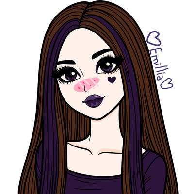 realistic girl with straight and long hair