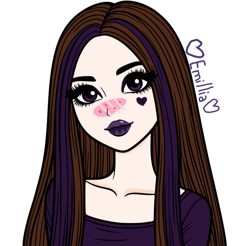 realistic girl with straight and long hair