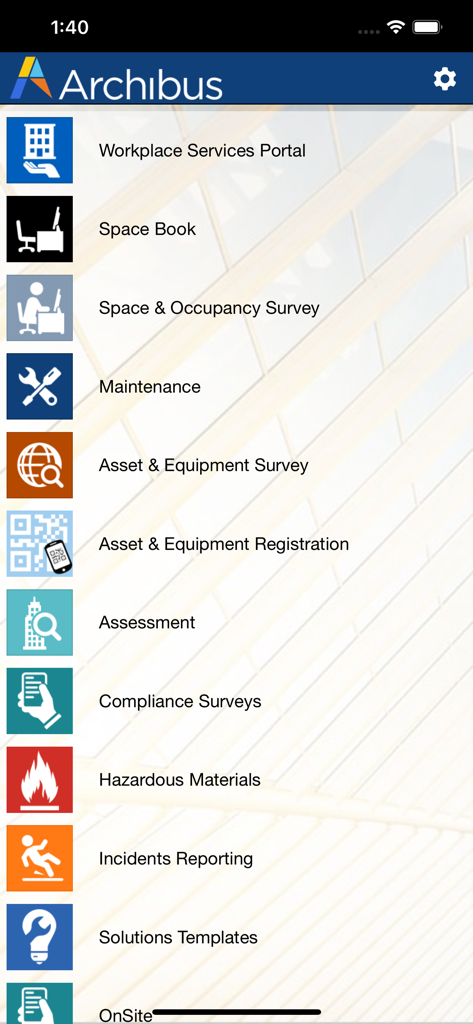 Archibus Mobile Client 4.0 - Business App | MWM
