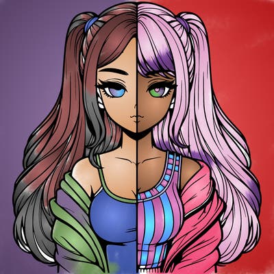 realistic girl split