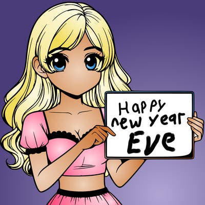 realistic pretty girl holding blank sign
