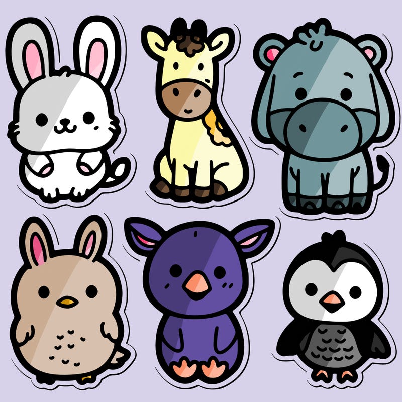 cute animal stickers