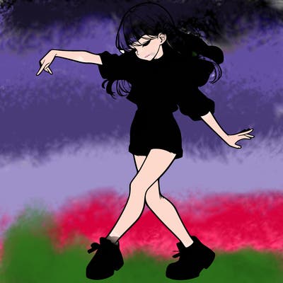 realistic girl danceing