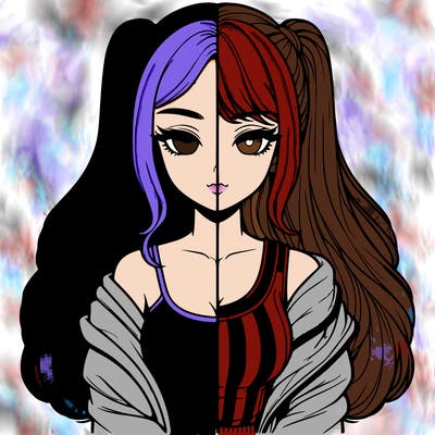 realistic girl split