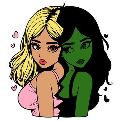 realistic girl split