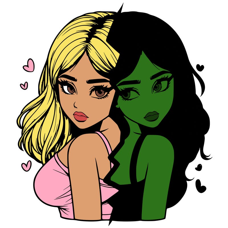 realistic girl split