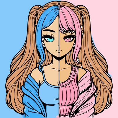 realistic girl split