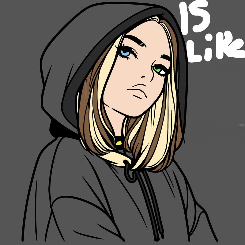 a realistic girl in a hoodie