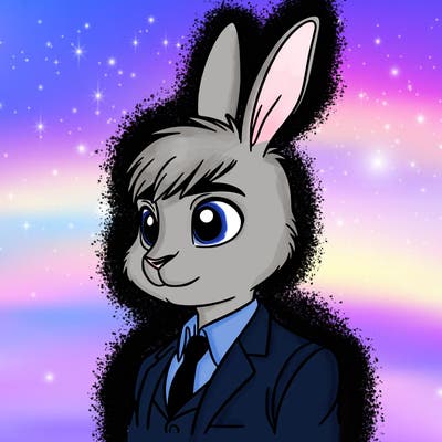 a human rabbit person that looks like a human man
