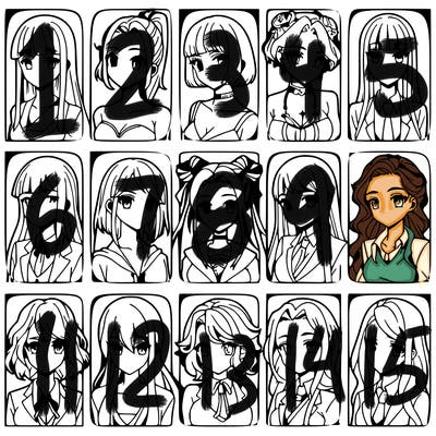 girls that look diffrent anime