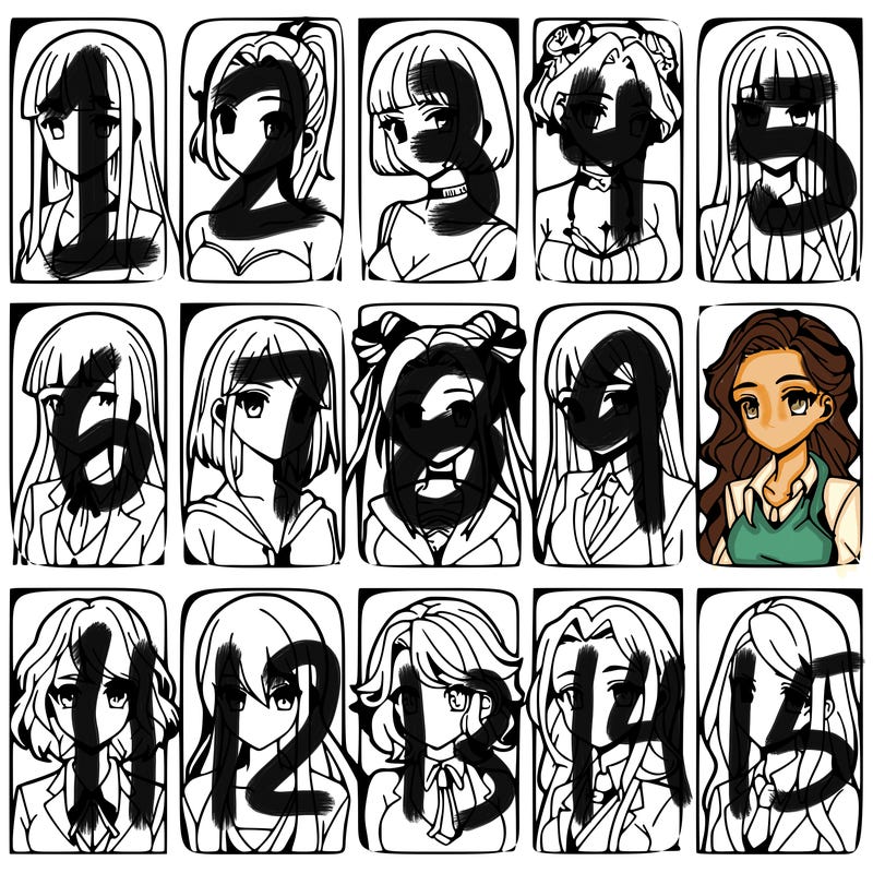 girls that look diffrent anime