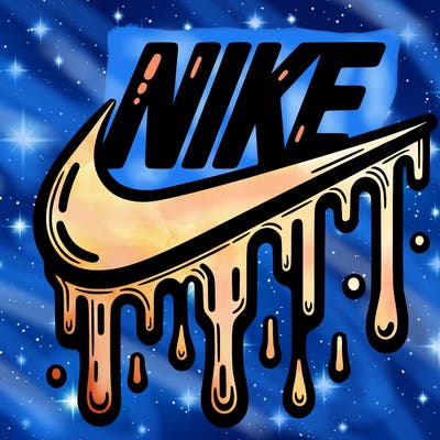 dripping nike logo