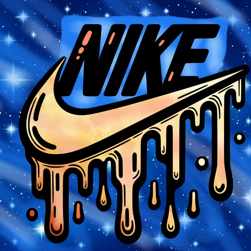 dripping nike logo
