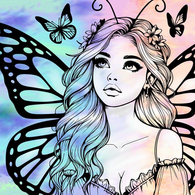 butterfly fairy realistic girl