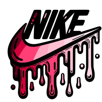 dripping nike logo