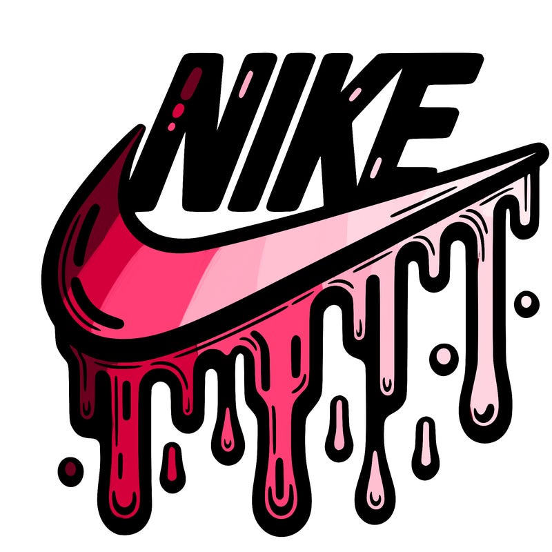dripping nike logo