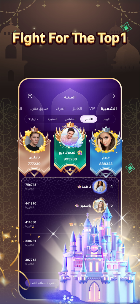 Jackaroo King - Original - Global leaderboard screen in Jackaroo King showing top ranked players with their avatars and scores