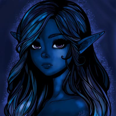 elf girl realistic dark fantasy