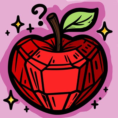 very shiny crystal apple