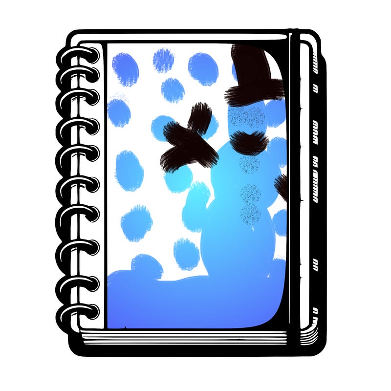 blank, realistic notebook