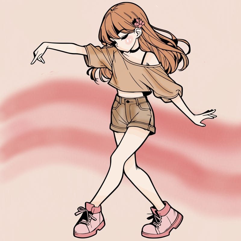 realistic girl danceing