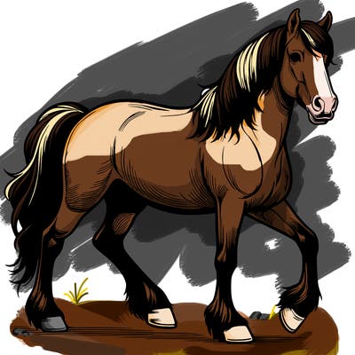 realistic horse