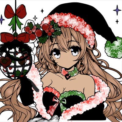 christmas anime girl
