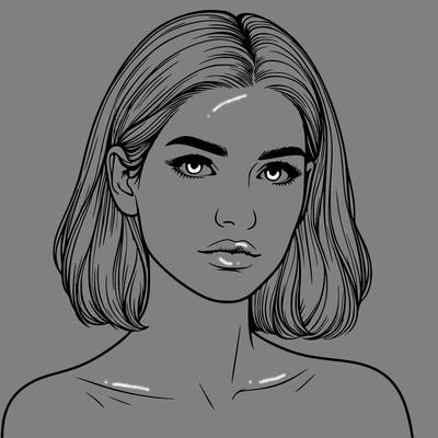 realistic portrait of woman