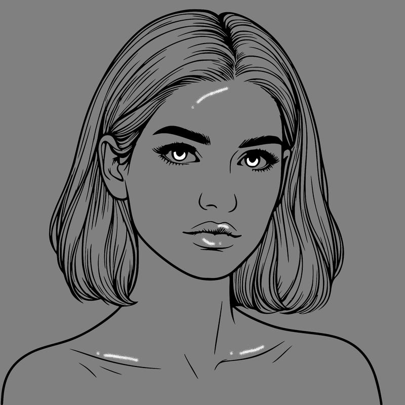 realistic portrait of woman