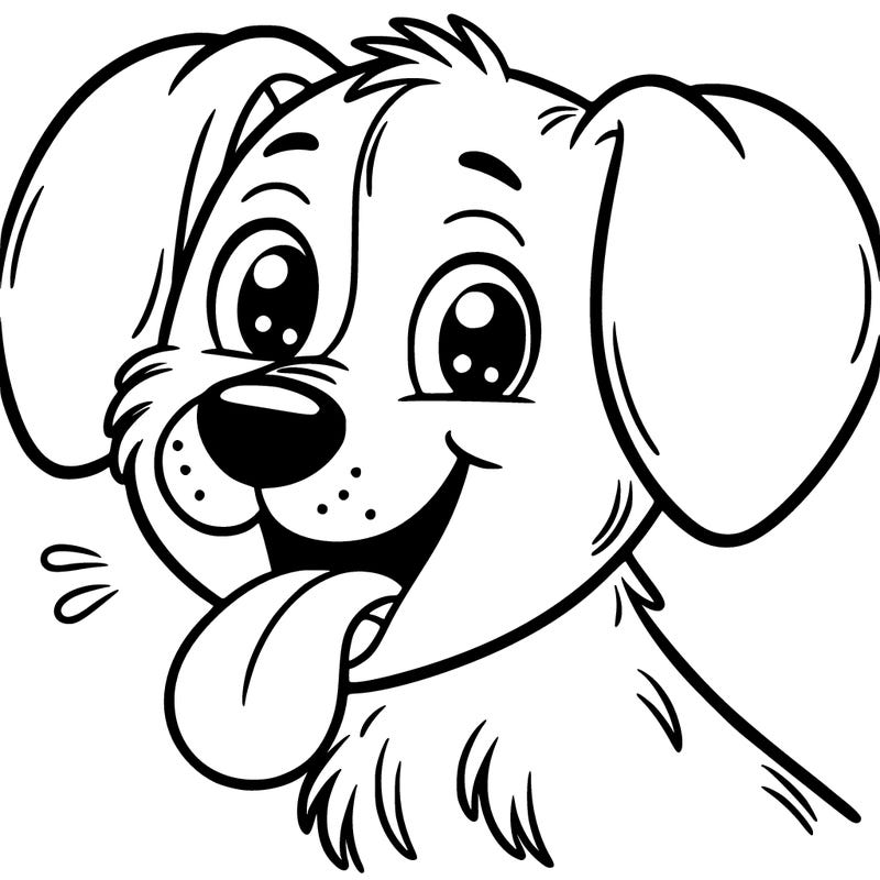 dog with tougn haging out mouth