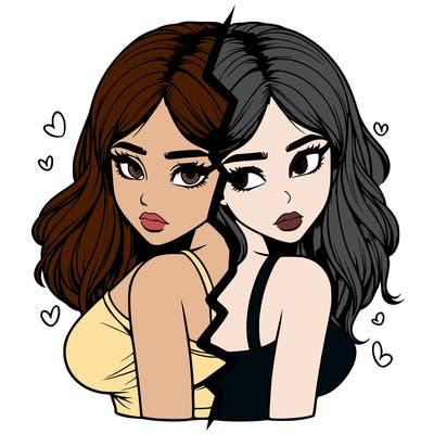 realistic girl split